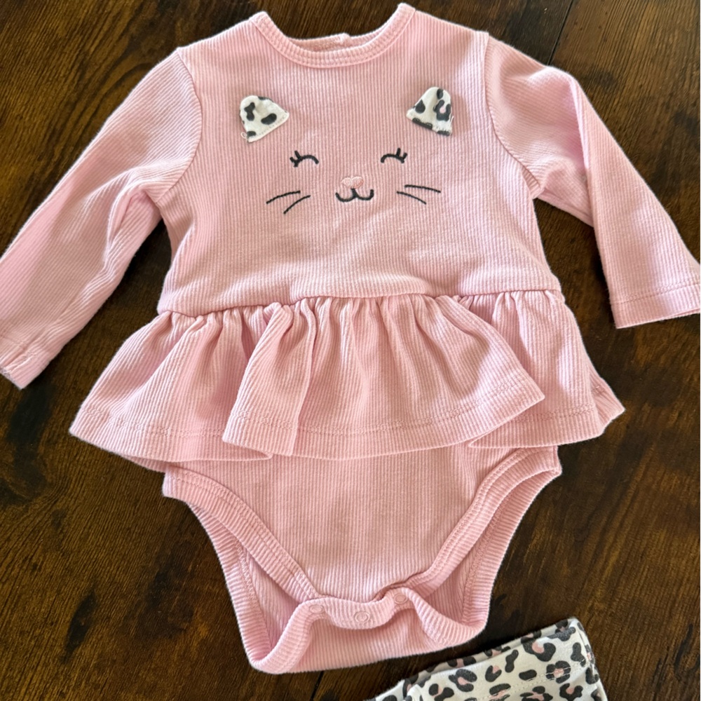 Carter's Pink and White Striped Pajama Set - Picture 6 of 9